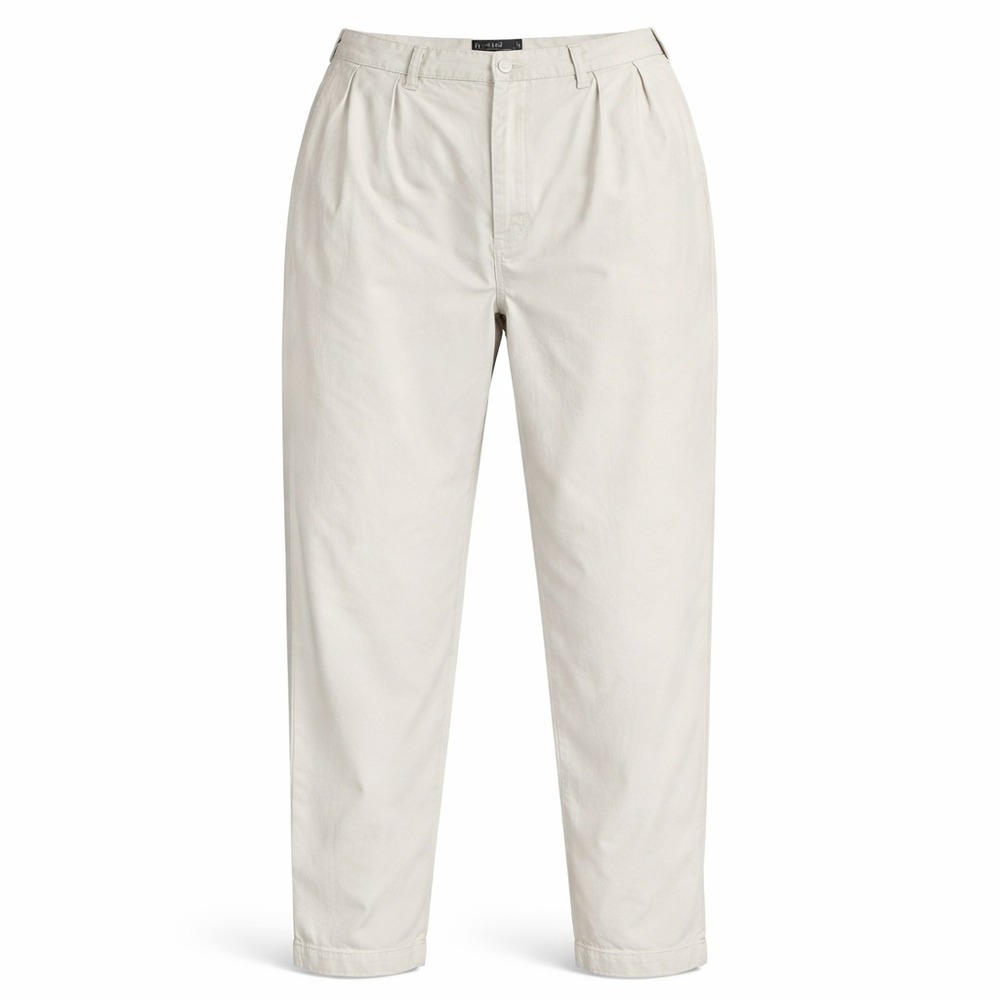 VTG Polo Ralph Lauren Andrew Pleated Pants Mens 34x28.5 (36x30) Khaki‎ Flaw